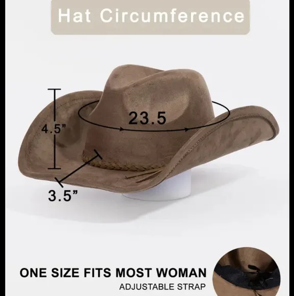 Taupe Cowboy Hat - Picture 3 of 3